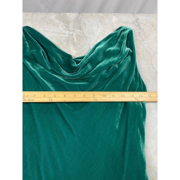 J Peterman Vintage Silk Rayon Velvet Evening Dress Women’s 2 Gown Emerald Green - Picture 9 of 12